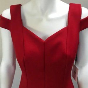 Calvin Klein Go Red Cold-shoulder Sheath Dress